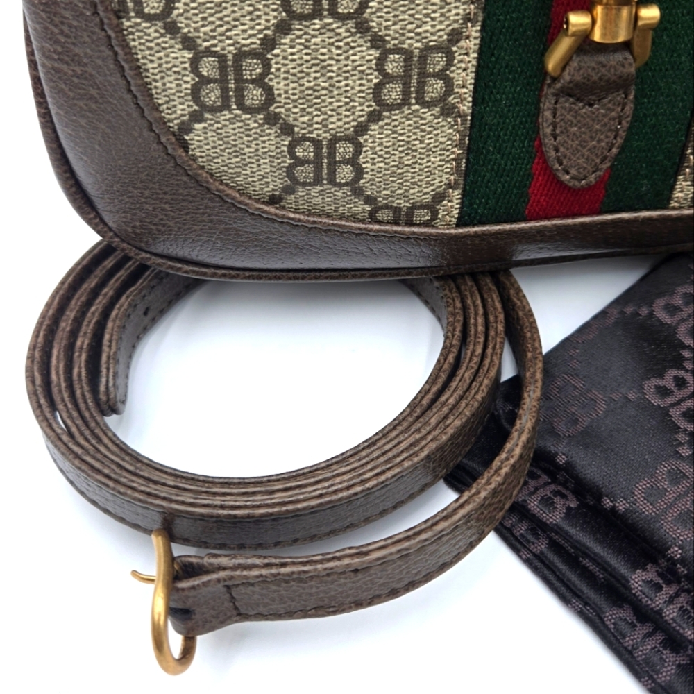 Gucci Balenciaga Collab Jackie 1961 Mini Shoulder Bag with Adjustable Strap NWOT - Picture 12 of 15